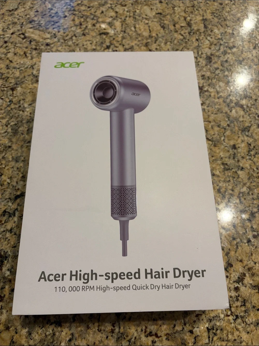 Acer Compact Hair Dryer in Metallic Gray